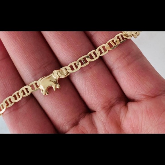 New 18kt Gold Filled Mariner elephant anklet. 🐘 - Picture 5 of 6